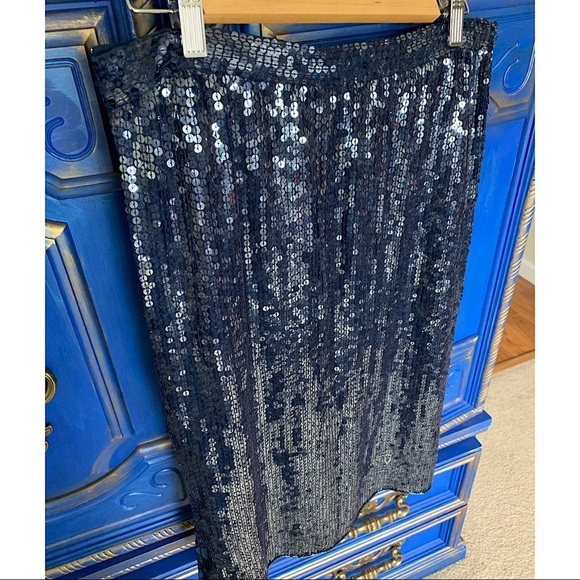 Vintage Sequin Silk Skirt Surjit & Adarsh Gill 14 - Picture 2 of 4